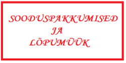 Sooduspakkumised ja lõpumüük ⬇