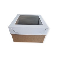 Cake box with window 26x26x16cm