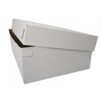 WHITE RECTANGULAR CAKE BOX WITHOUT WINDOW, VARIOUS SIZES