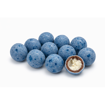 ŠOKOLAADIPALLID SUURED TOORJUUSTUKREEMI TÄIDISEGA sinised 15-16mm 250g