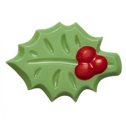 Chocolate decoration "Green Holly Leaf" 240pcs