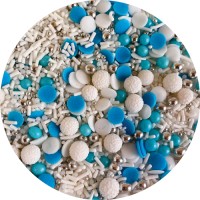 SUHKRUPUISTE/KONFETTI mix 60g (sinine/valge/hõbedane)