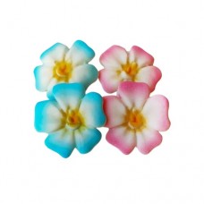 Sugar decoration "Spring flower" mix 50pcs (pink, pink-blue)