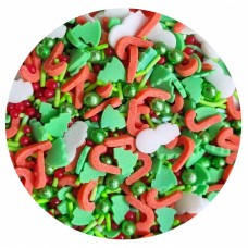 SUHKRUPUISTE/KONFETTI jõulumix 100g (roheline/punane/valge)