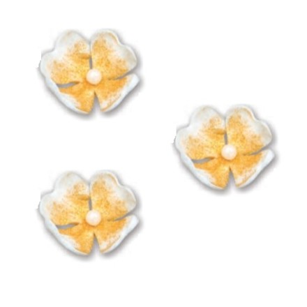 SUHKRUKAUNISTUS LILL valge/kuldse läikega 25tk