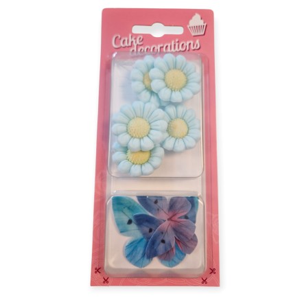 SUHKRUKAUNISTUS MIX 9tk (lilled+liblikad) blisterpakendis
