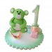 Cake decoration with number 1