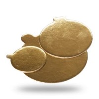 ÜHE PORTSJONI ALUS kuldne ümar mini erinevad suurused