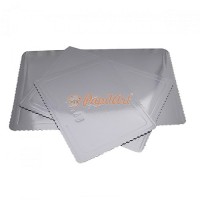 Cake cardboards silver ( corrugated) 40x60cm